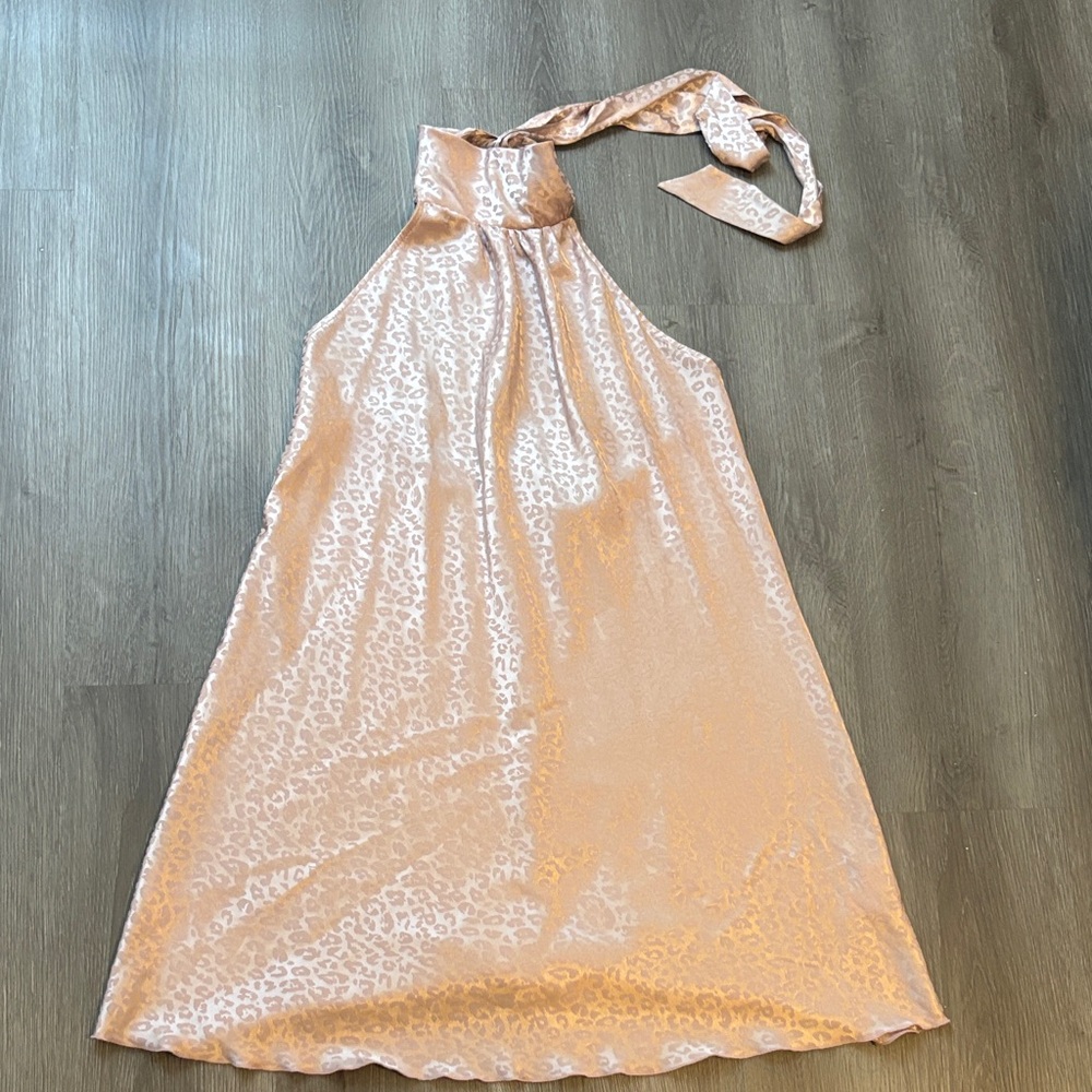 Bebe Light Pink Halter Mini Dress